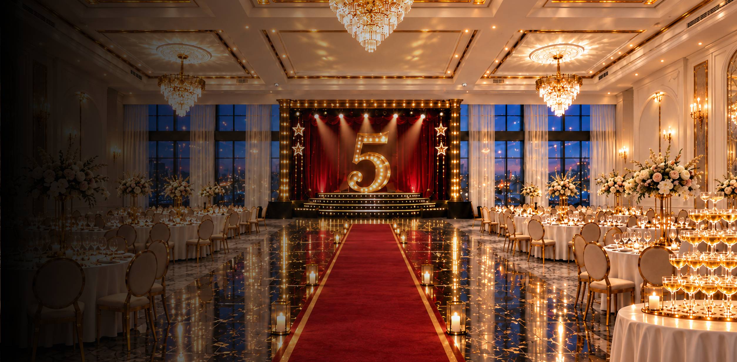 Sala decorată pentru Greatest 5